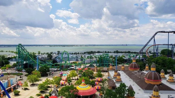 SANDUSKY, OH - 1 Haziran 2018: Cedar Point Lunaparkı ilk olarak 1870 'te inşa edildi ve 17' si lunapark olmak üzere dünyanın en iyi 72 lunaparkından biridir..