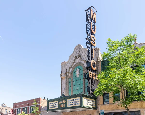 Chicago Usa Juni 2021 Music Box Theater Een Bioscoop Met — Stockfoto