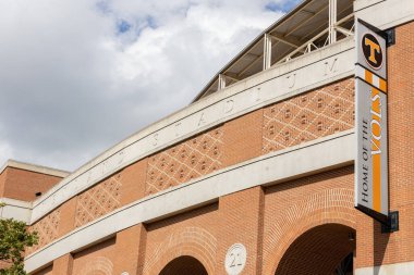 KNOXVILLE, TN, USA - JULY 31, 2022: Neyland Stadium is home to the University of Tennessee Volunteer sports teams, primarily the football team. The stadium has a capacity of 101,915 people.