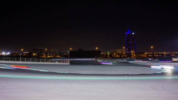 Dubai Famosa Pista Carreras Ciudad Del Motor Time Lapse Uae — Vídeo de stock