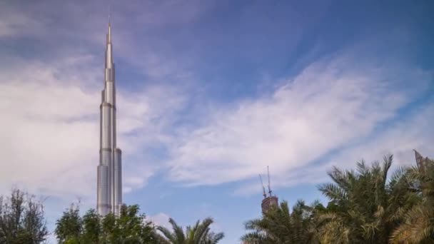 Дубай Оаэ Января 2017 День Города Дубай Самый Высокий Мире — стоковое видео