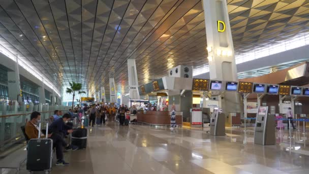 Jakarta Indonesia Circa 2020 Міжнародний Аеропорт Сокарно Хатта Денний Час — стокове відео