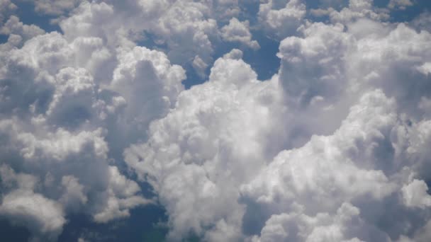 Nyári Nap Repülés Jakarta Felhők Repülőgép Ablakszárny Pov Panoráma — Stock videók