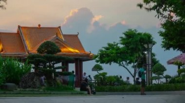 Sanya Gündüz Trafiği Sokak Panoraması 4K Zaman Alanı Çin adası