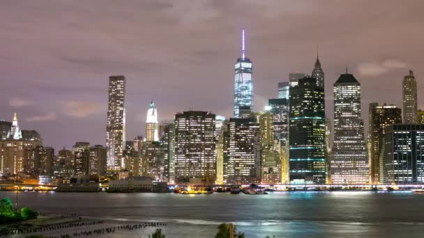 New York Centre Ville Veilleuses Laps Temps Des Etats Unis — Video