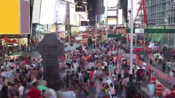 New York City September 2014 Times Square Broadway Met Verkeer — Stockvideo