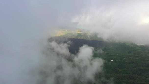 Day Time Rainy Cloud Bali Island Famous Volcanic Crater Lake Video Clip