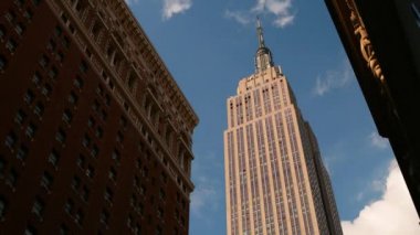 NEW YORK - EPTEMBER 2014: Empire State Builny Blok 4K zaman aşımı