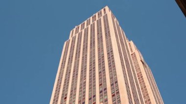 NEW YORK - EPTEMBER 2014: Empire State Builny Blok 4K zaman aşımı