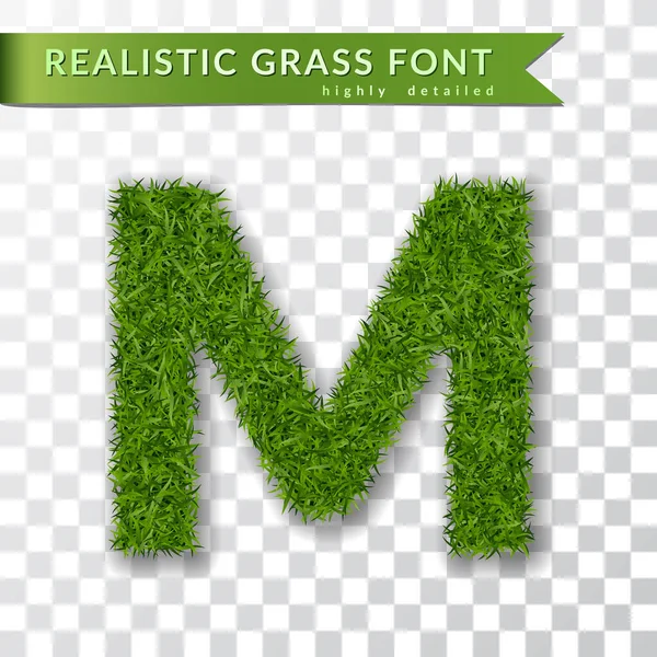 Grass Letter Alphabet Design Capital Letter Text Green Font Isolated Stockvektor
