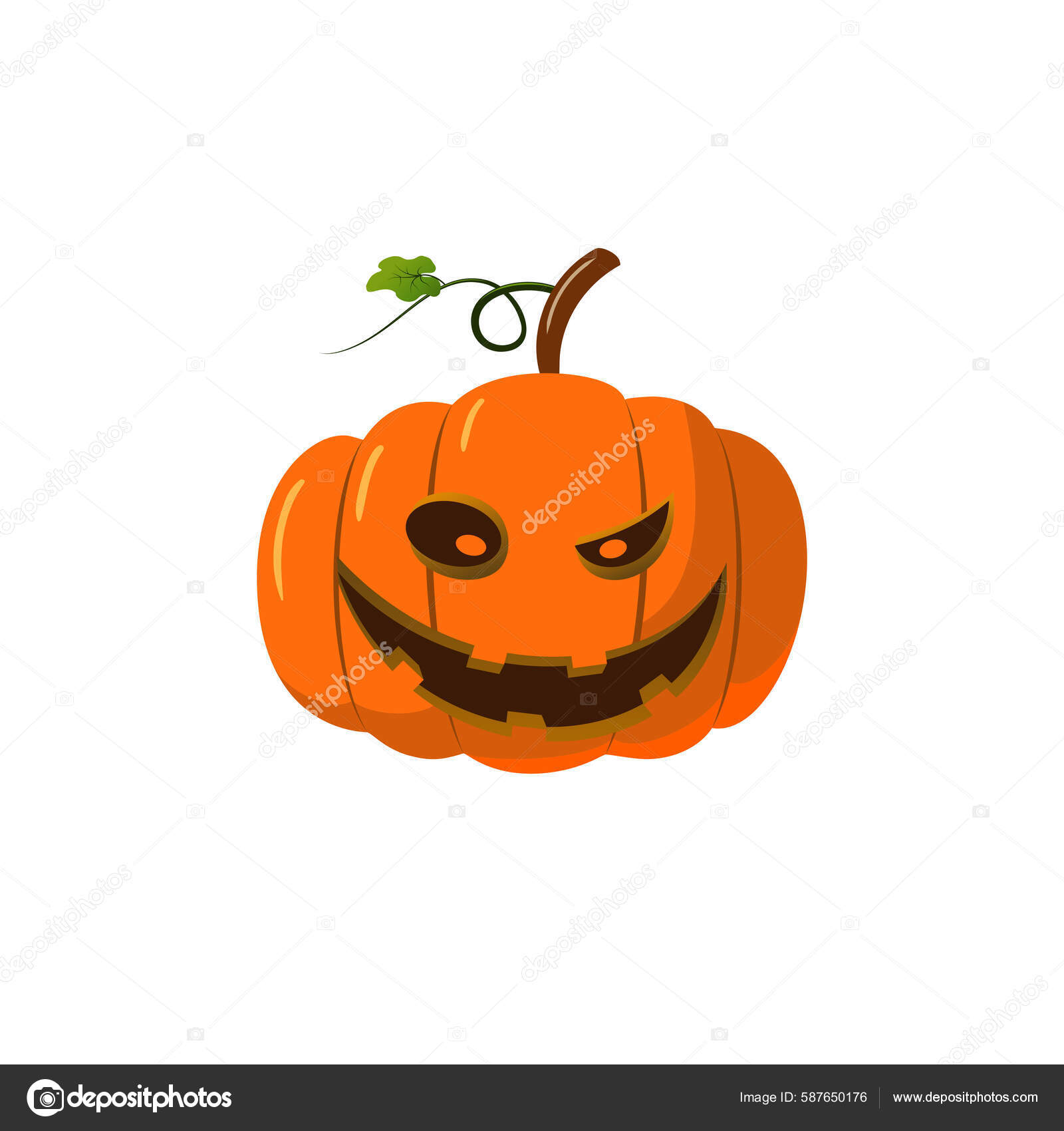 abóbora de halloween dos desenhos animados com rostos assustadores