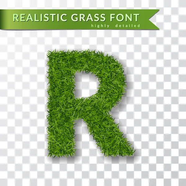 Grass Letter Alphabet Design Capital Letter Text Green Font Isolated Vetor De Stock