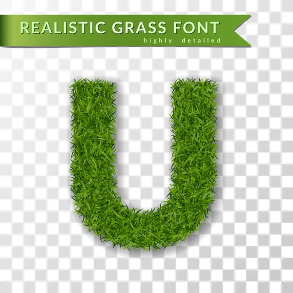 Grass Letter Alphabet Design Capital Letter Text Green Font Isolated Ilustração De Stock