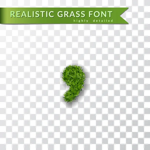 Grass Symbol Coma Apostrophe Text Alphabet Design Green Font Isolated lizenzfreie Stockvektoren