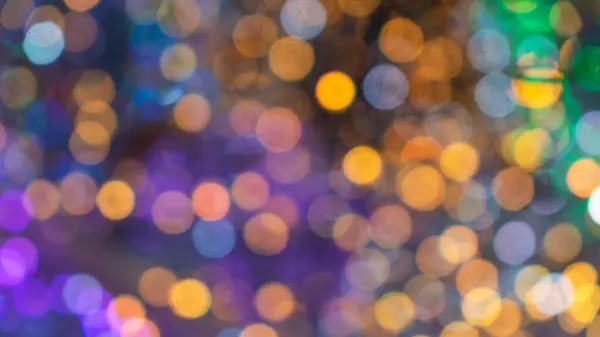 Fundo Natal Colorido Efeito Bokeh Luzes Multicoloridas Desfocadas Conceito Natal — Fotografia de Stock
