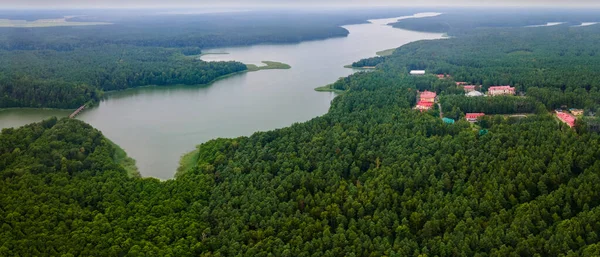 Majestosa Paisagem Fotografada Por Drone Vista Aérea Lago Água Doce — Fotografia de Stock