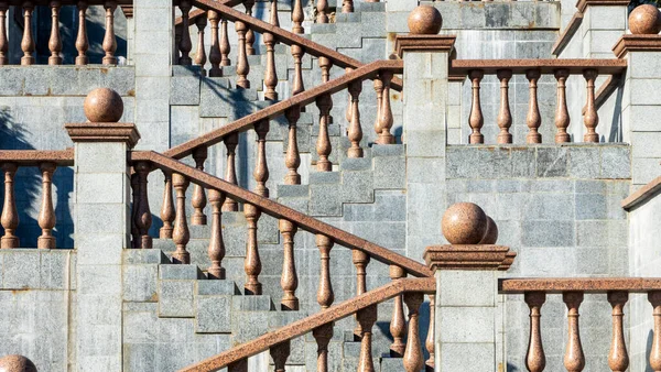 Granito Curva Escalera Simétrica Textura Fondo Imagen Para Diseño — Foto de Stock