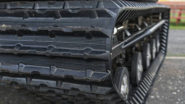 Räder Und Spur Eines Kleinen Geländewagens Geländewagen Auf Den Spuren — Stockfoto