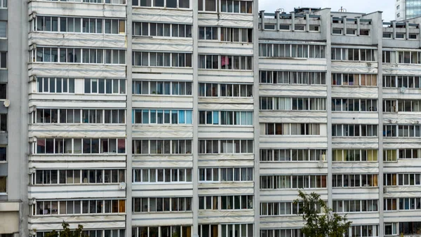 Bottom View Multi Storey Panel Residential Building Typical Post Soviet — Stock Photo, Image