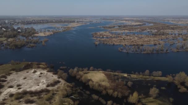 Översvämmade Träd Period Med Högt Vatten Träd Vatten Landskap Med — Stockvideo