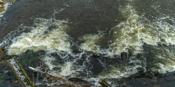 Kokend Water Een Koude Rivier Abstracte Achtergrond Ruimte Voor Tekst — Stockfoto