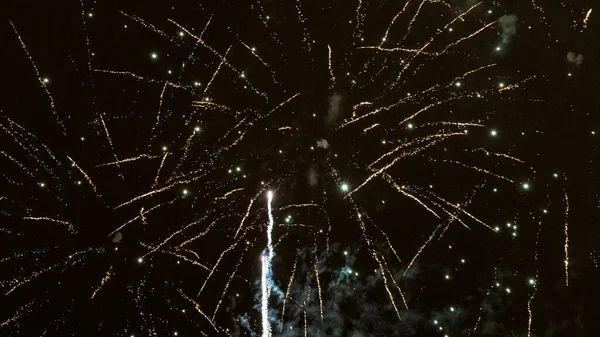 Celebratory Salute Festive Salute Festive Fireworks Holiday Fireworks — Stockfoto