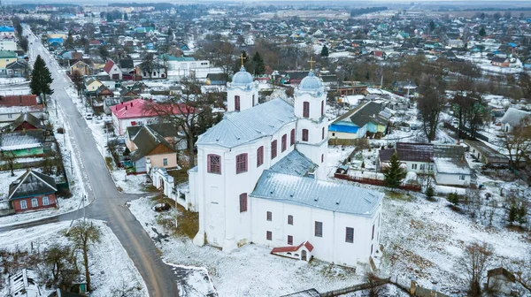 Aerial View Medieval Catholic Church Belarusian City Mstislavl Travel Concept — Stock Fotó