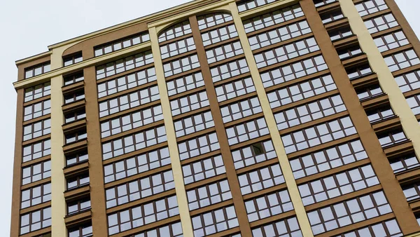 Modern Apartment Buildings Gray Day Dramatic Sky Facade Modern Apartment — Zdjęcie stockowe