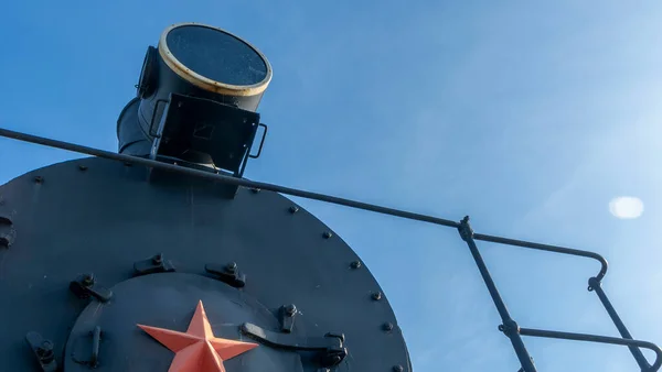 Oude Schijnwerpers Van Sovjet Locomotief Van Het Begin Van 20E — Stockfoto