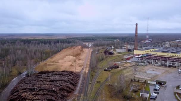 Vista Aérea Zona Industrial Central Térmica Zona Industrial Ciudad Torre — Vídeo de stock