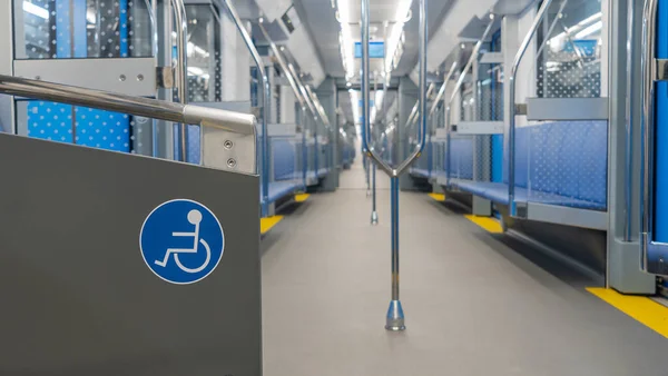 Handikapplats Tunnelbanan Begreppet Liv Med Funktionshinder Plats För Personer Med — Stockfoto