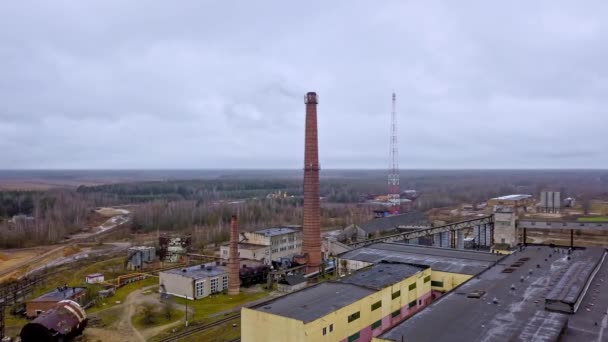 Rura Białymi Dymami Rury Miejskiej Kotłowni Gazowej Białym Dymem Pod — Wideo stockowe