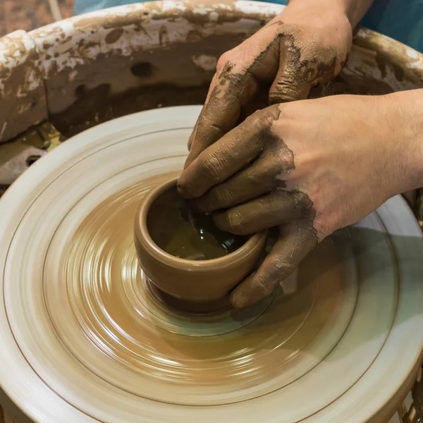 Produzione Ceramiche Ceramiche Nazionali Piatti Ceramica Ecologici Spazio Testo — Foto Stock