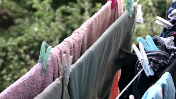 Hands Putting Away Laundry — Stock Video