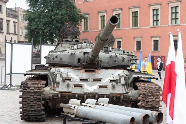 Warsaw Poland June 2022 Exhibition Destroyed Ukraine Russian Military Vehicles — Stockfoto