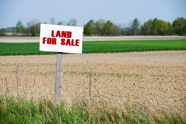 Sign Front Land Land Sale — Stock Photo, Image