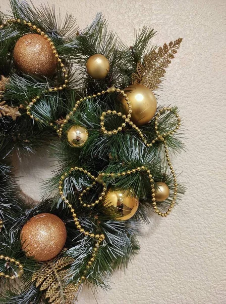 Wreath decoration for holiday new year and christmas — Foto Stock