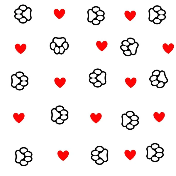 Kalpli bir kedi ya da köpeğin pençeleri, desen