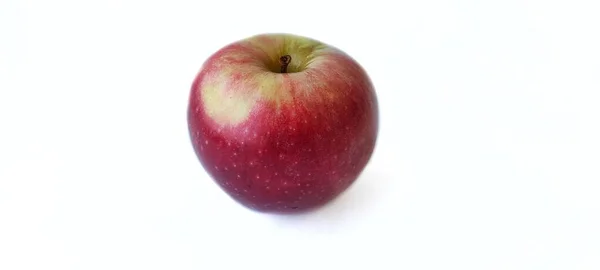 一个苹果，白色背景隔热，简约主义 — 图库照片