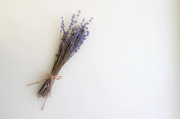 Hafif arka planda küçük bir demet lavanta, bir öge