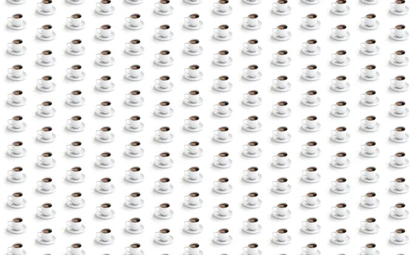 Coffee Cup Saucer Seamless Illustration Background — Stock Photo, Image