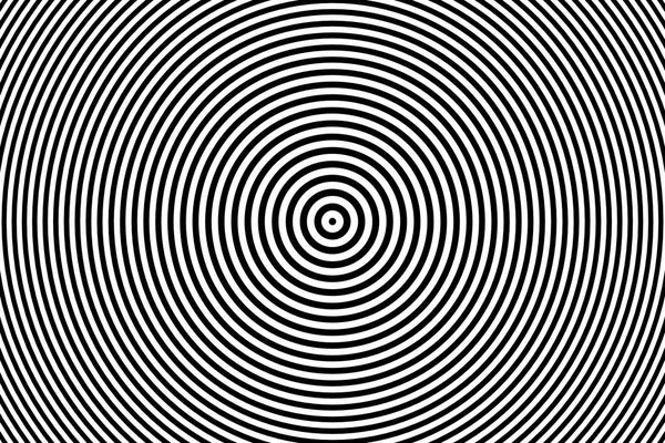 Hypnotic Black White Concentric Circles Optical Illusion — Φωτογραφία Αρχείου