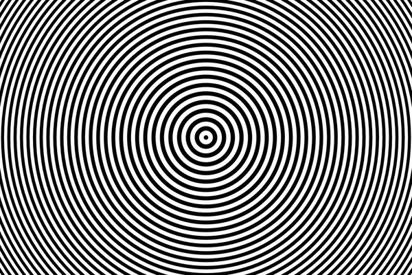Hypnotic Black White Concentric Circles Optical Illusion Obraz Stockowy