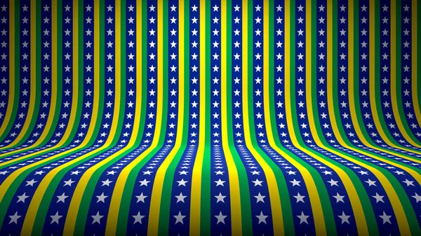 Abstraktní Pozadí Jako Studio Backdrop Brazilské Národní Vlajkové Barvy — Stock fotografie