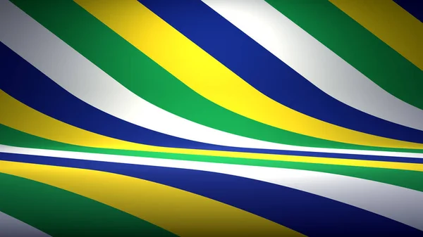 3D Abstract Background as Studio Backdrop In Brazilian National Flag Colors