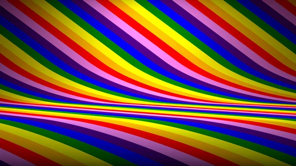 3D Striped Rainbow Studio Backdrop with Empty Copy Space, Abstract Background