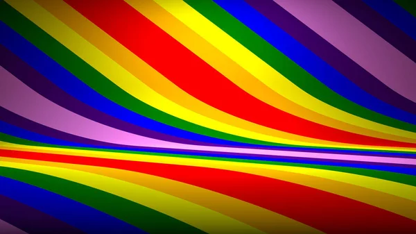 3D Striped Rainbow Studio Backdrop with Empty Copy Space, Abstract Background