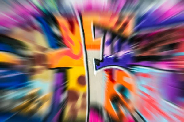 Fundo Grafite Abstrato Com Padrão Colorido Psicoadélico Muito Movimento Fluente — Fotografia de Stock