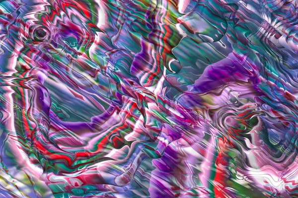 Абстрактный Фон Розовом Зеленом Голубом Цветах Красивым Узором Виде Кисти — стоковое фото