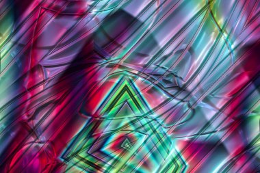 Pembe, kırmızı ve mavi soyut arkaplan, güzel taranmış soyut grafiti desenli.